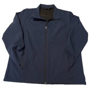 Men's Swiss Tech Jacket Large 42/44 Soft Shell Light Weight Navy Blue Cove‎